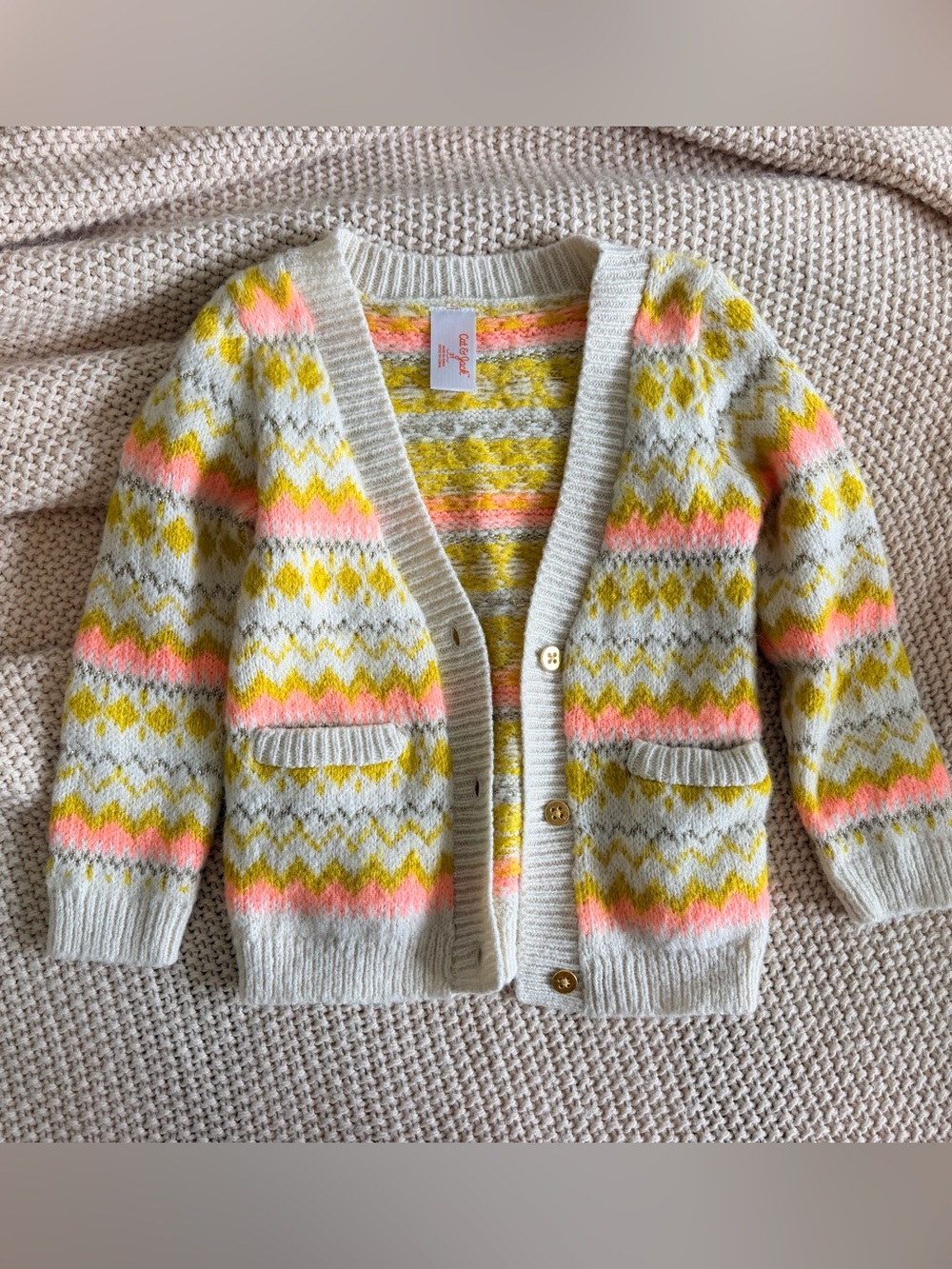 🌸 Cat & Jack Floral Knit Cardigan | 3T | EUC